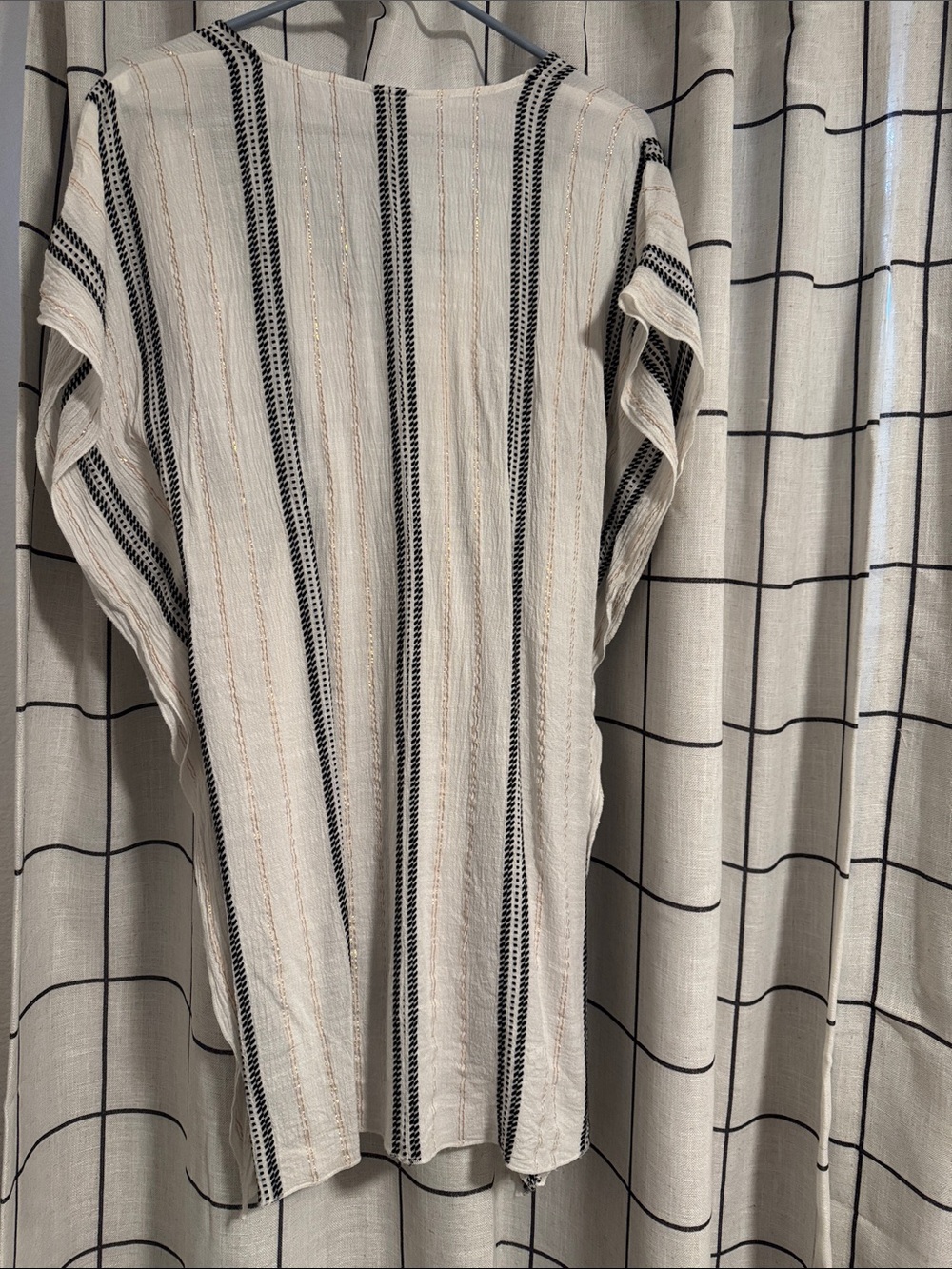 BECCA swim coverup with Black and gold Vertical Stripes - Picture 2 of 3